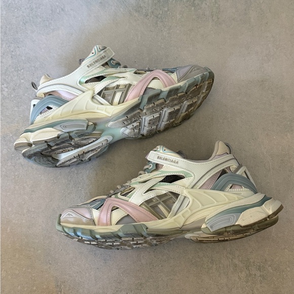 Balenciaga Track 2 Trainer Low Top Sneakers Pastel Color Fits US 8-9 - Picture 8 of 9